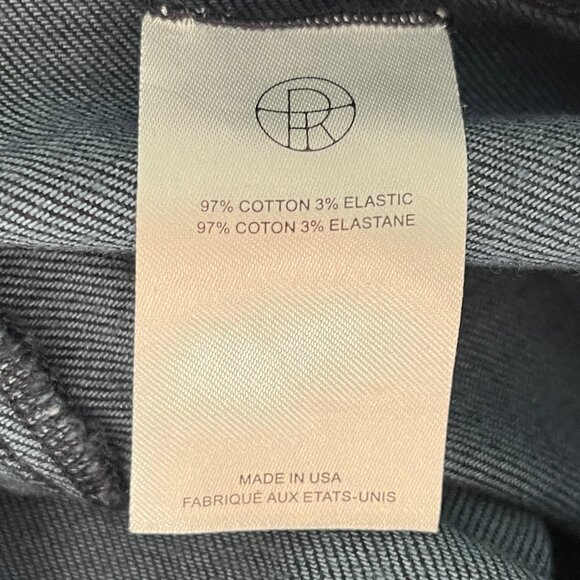 THE ROW STRATTON STRETCH DENIM CROPPED HIGH RISE LEGGINGS L - Picture 5 of 6